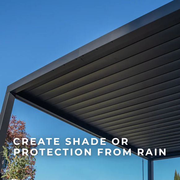 Backyard Discovery Sarasota Galvanized Steel Louvered Pergola