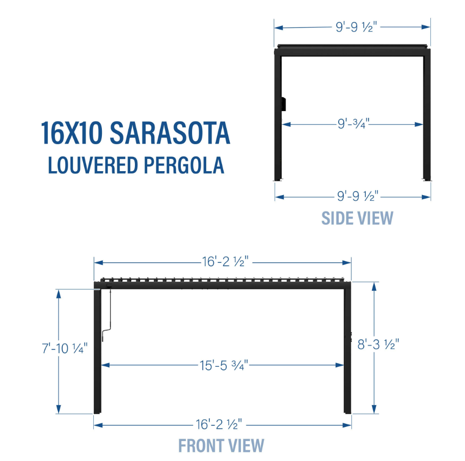 Backyard Discovery Sarasota Louvered Pergola 4.88m x 3.05m