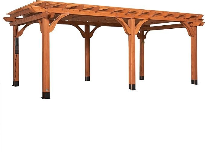 Backyard Discovery Beaumont Cedar Wood Pergola 6.1m x 3.66m