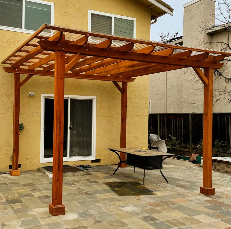 Best Redwood Pacific Douglas Fir Traditional Pergola 4.88m x 4.88m