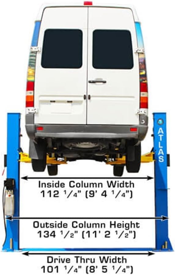 Atlas Equipment BP10000X 2-Post Car Lift 4535.9kg