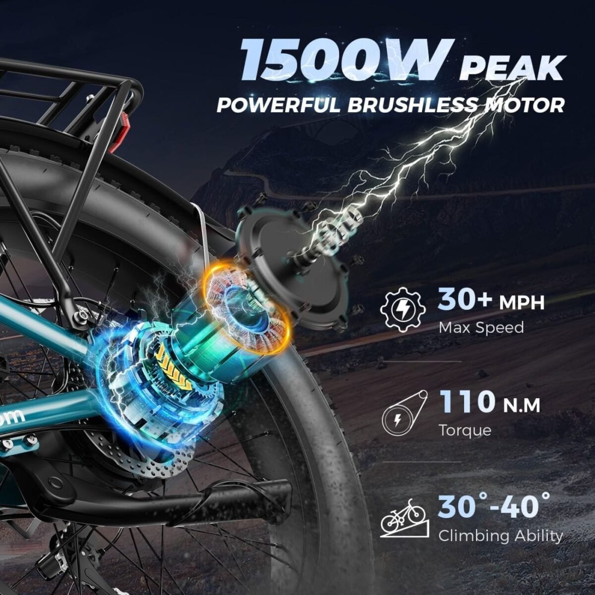 Aipas M2 Xterrain Electric Mountain Bike Matte Black 34kg