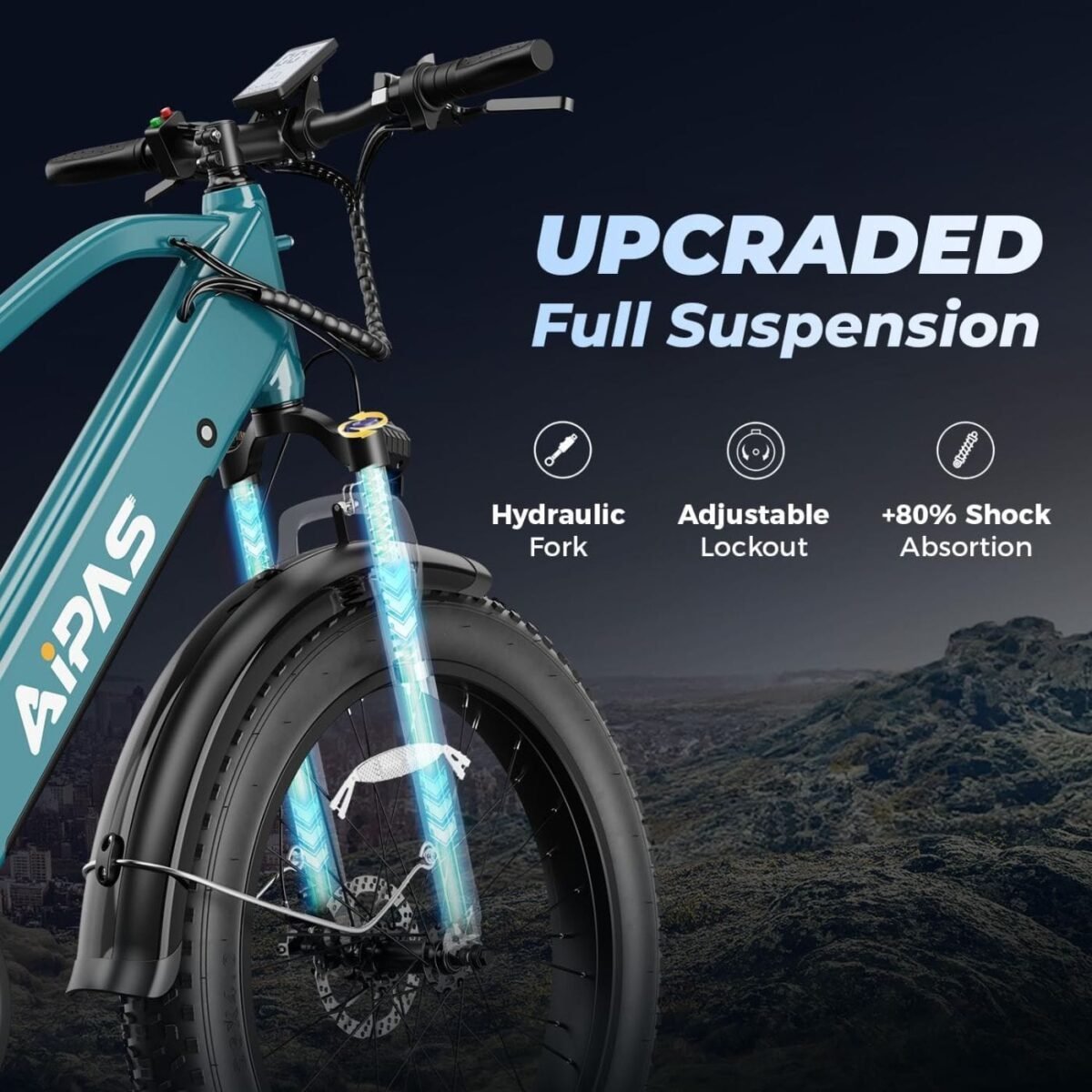 Aipas M2 Xterrain Electric Mountain Bike Matte Black 34kg