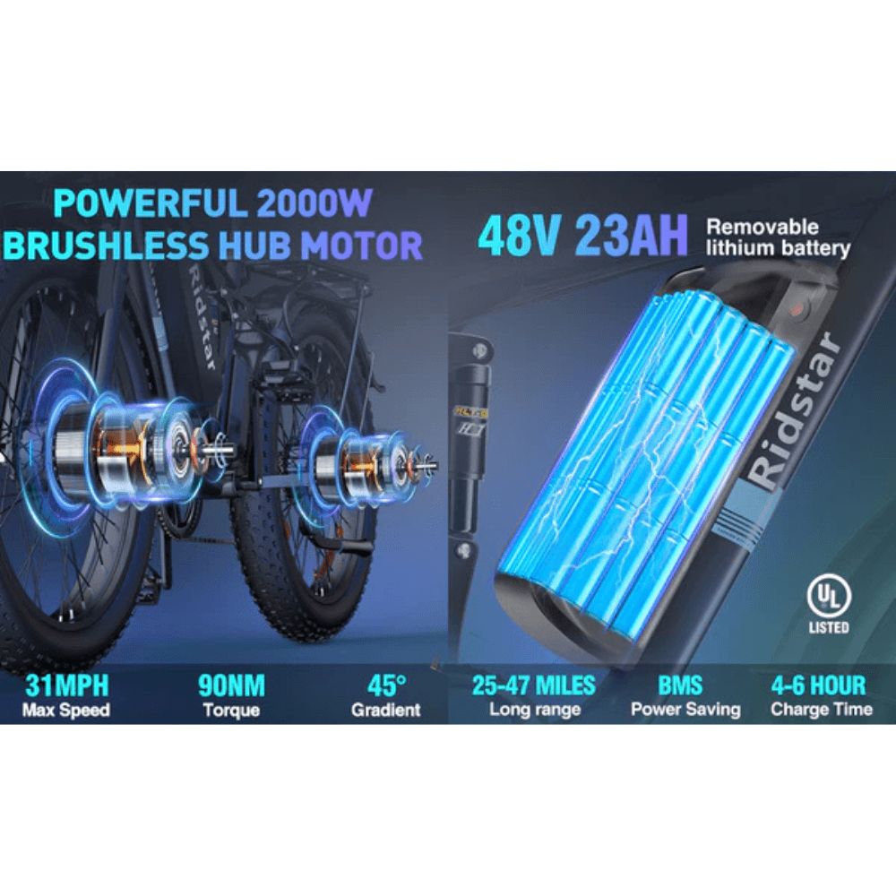 Ridstar E26 Pro 2000W 48V Electric Bike