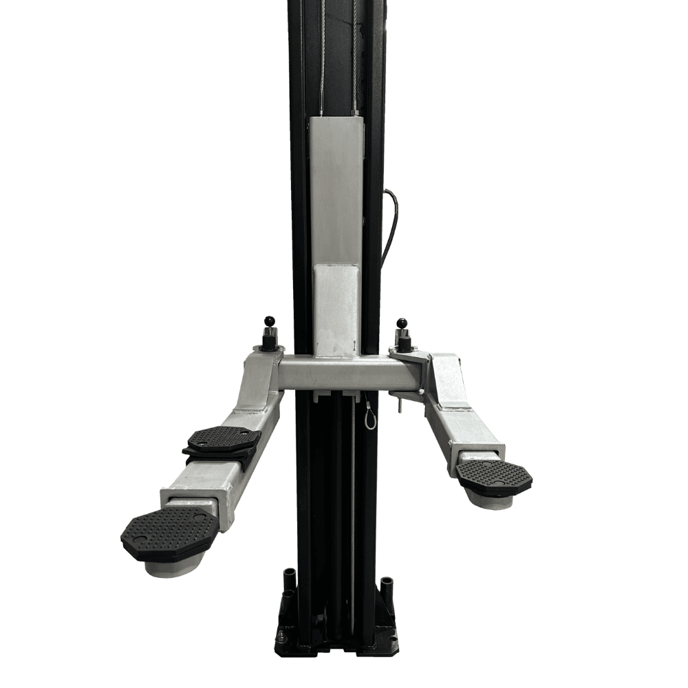 Asymmetric 2-Post Clear Floor Car Lift 4082.3kg Capacity