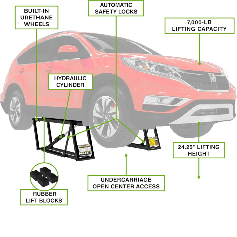 QuickJack 7000TLX Extended Portable Car Lift 3175.1kg
