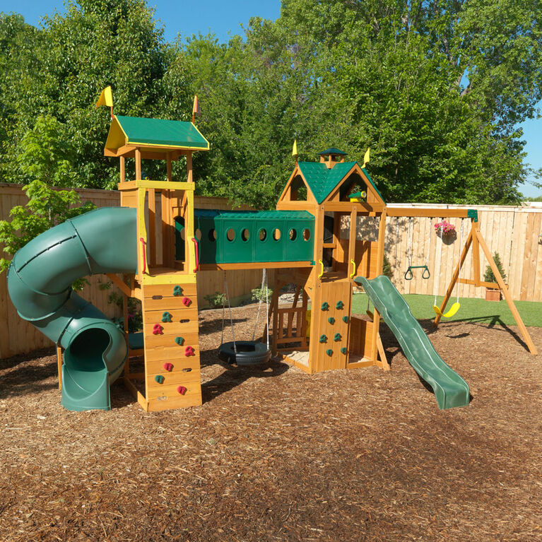 KidKraft Mockingbird View Wooden Swing Set Playset