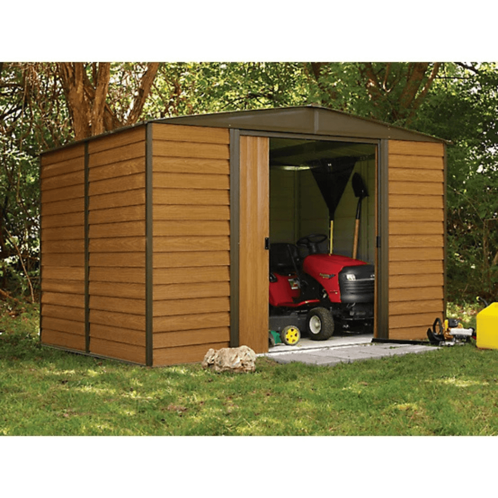 Arrow Woodridge Storage Shed Woodgrain 3.05m x 2.44m