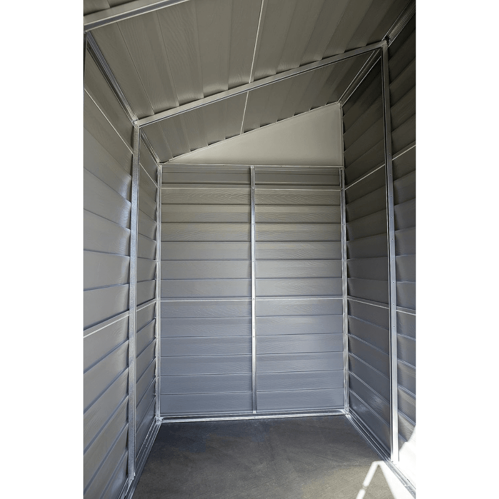 Arrow Yardsaver 1.2m x 2.1m Steel Storage Shed Eggshell