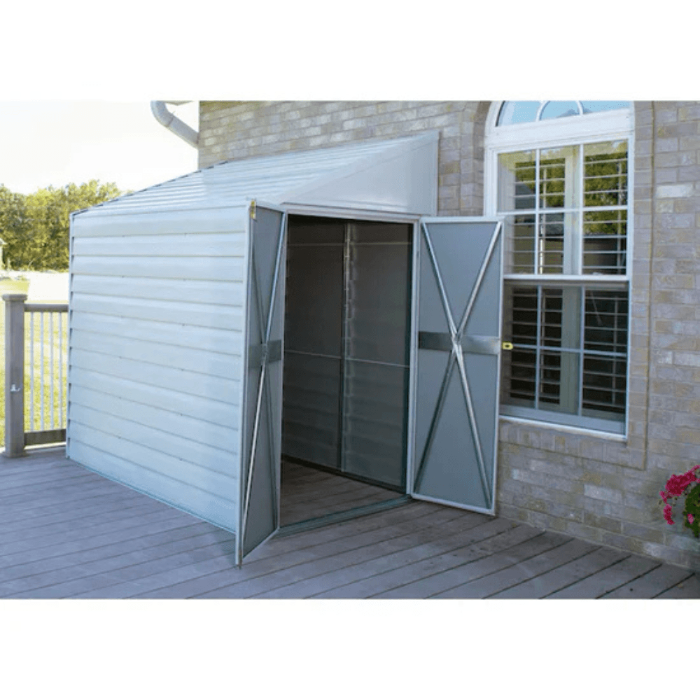 Arrow Yardsaver 1.2m x 2.1m Steel Storage Shed Eggshell
