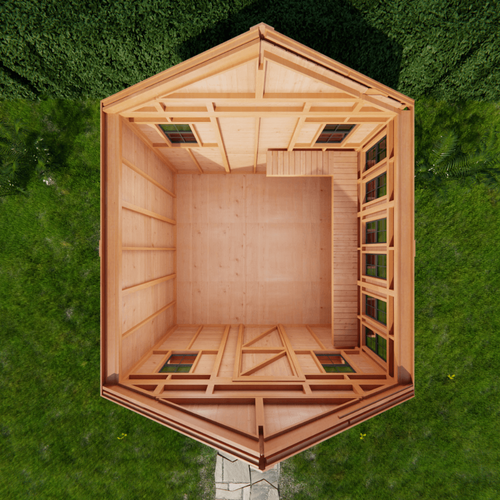 Cedar Sunshed Garden Shed 3.7x3.7m