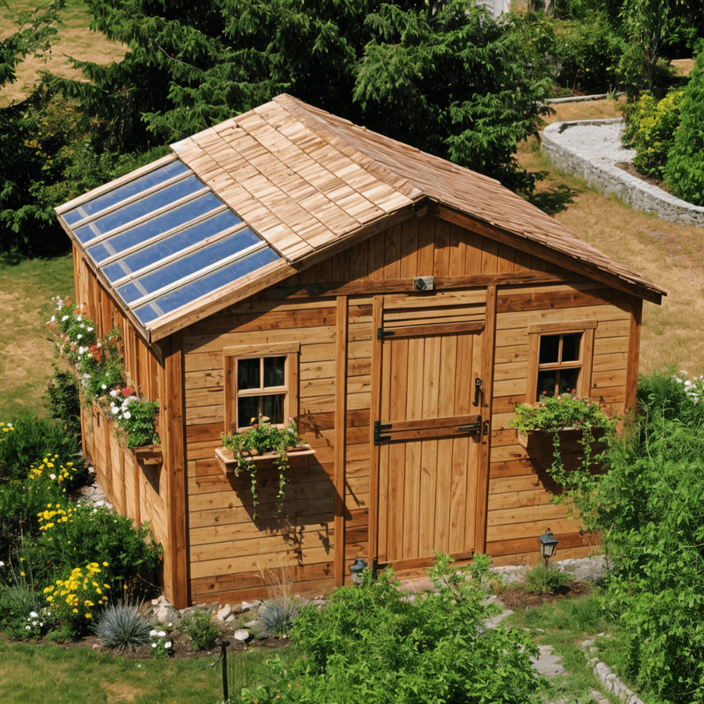 Cedar Sunshed Garden Shed 3.7x3.7m
