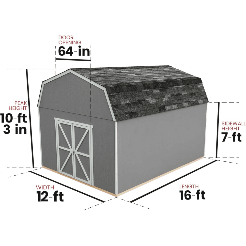 Hudson Wood Storage Shed 3.66m x 4.88m