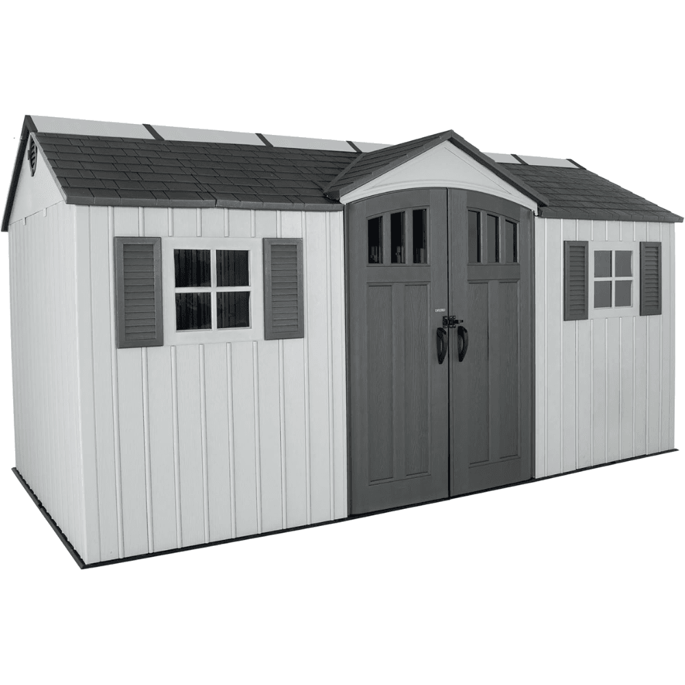 Lifetime Outdoor Storage Shed Dual Entry Gray 4.57m x 2.44m