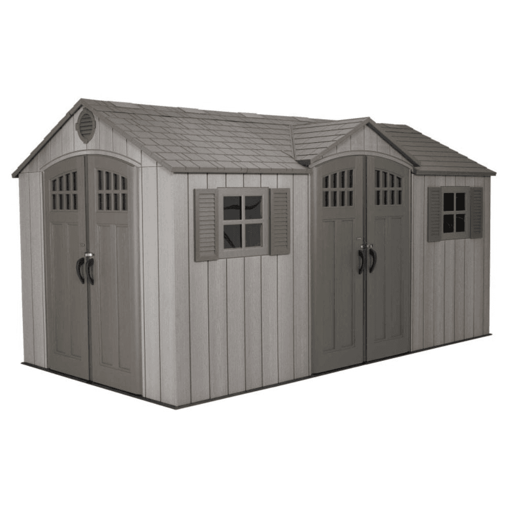 Lifetime 60318 Rough Cut Backyard Storage Shed 4.6m x 2.4m