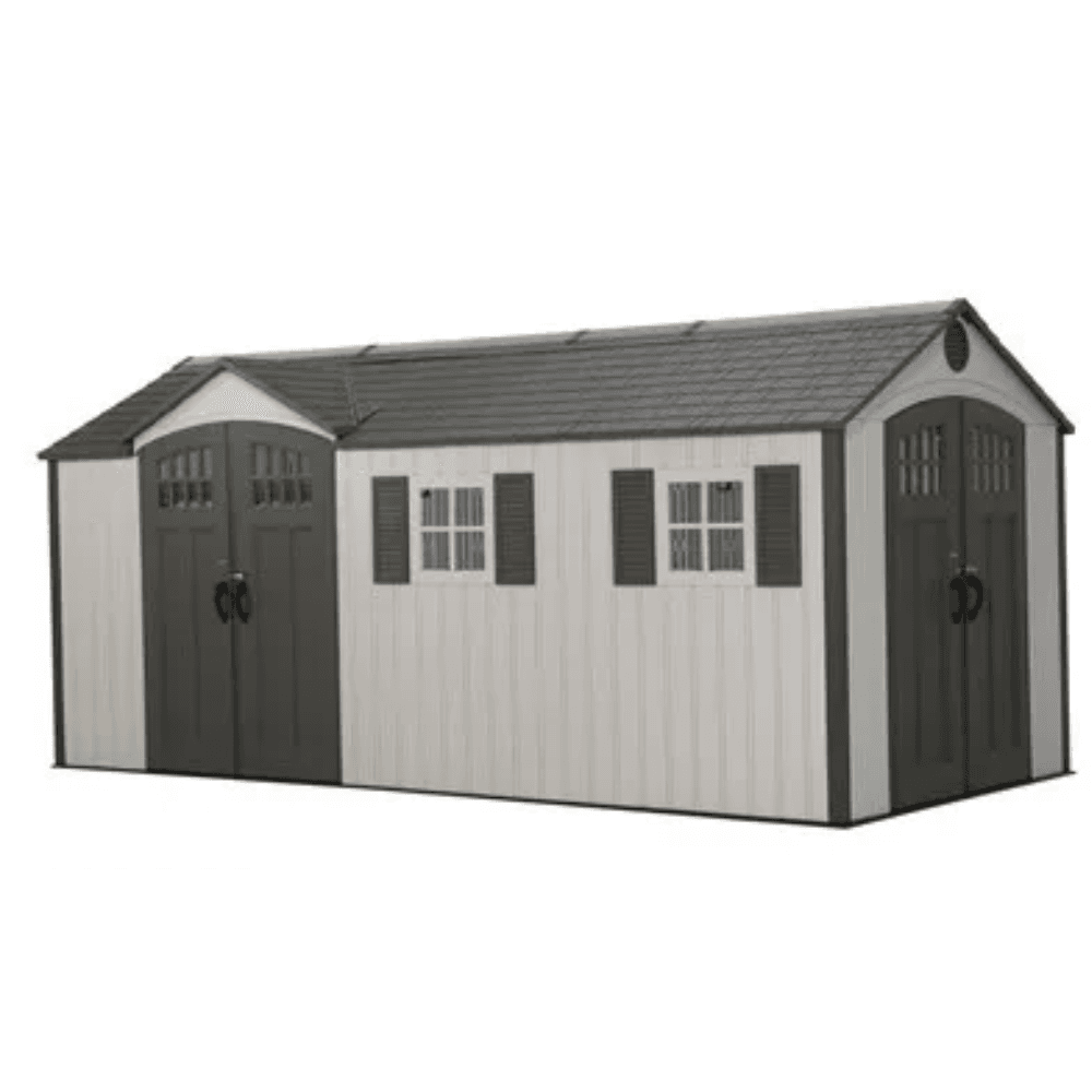 Lifetime Outdoor Storage Shed Dual Entry Tan 2.44m x 5.33m