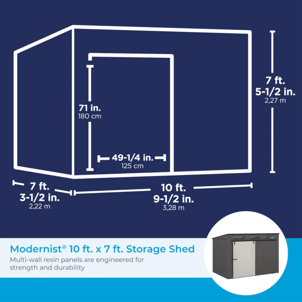 Suncast Modernist Outdoor Storage Shed 3m x 2.1m