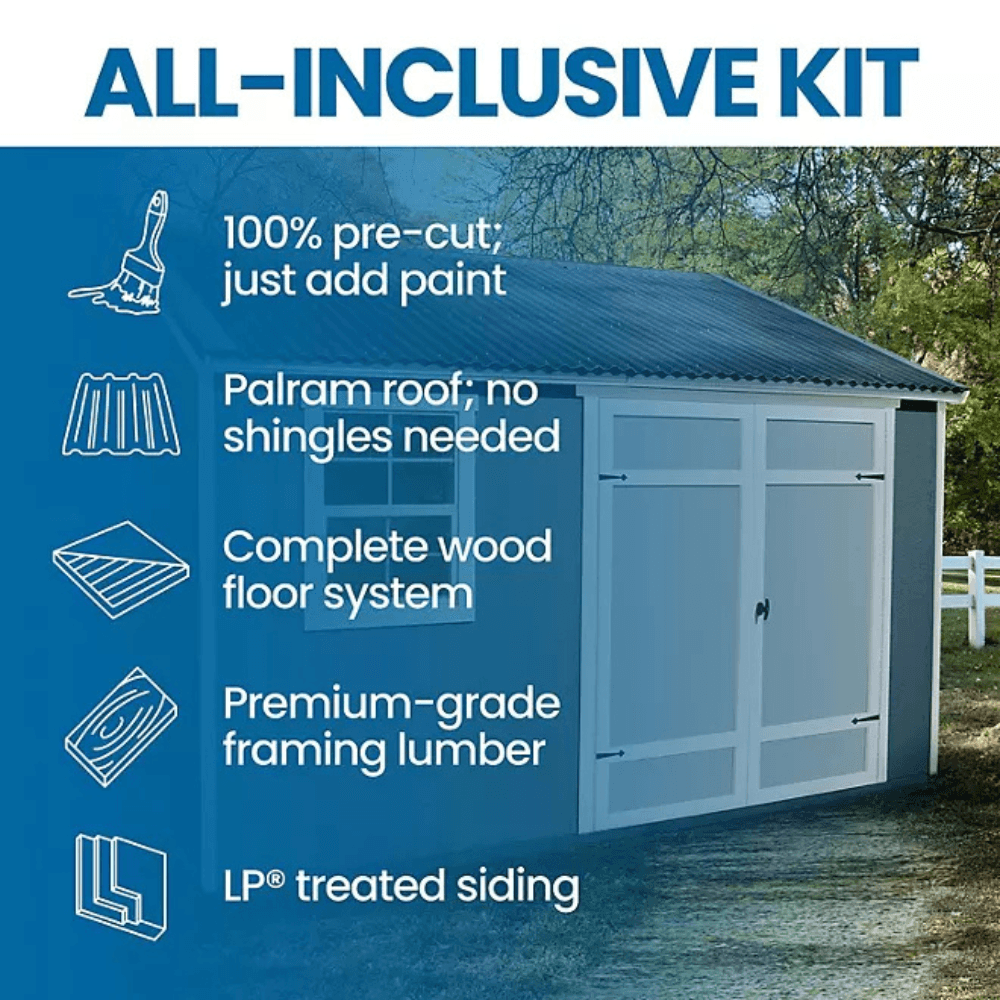 Sonata Outdoor Wood Shed 3.7m x 3m