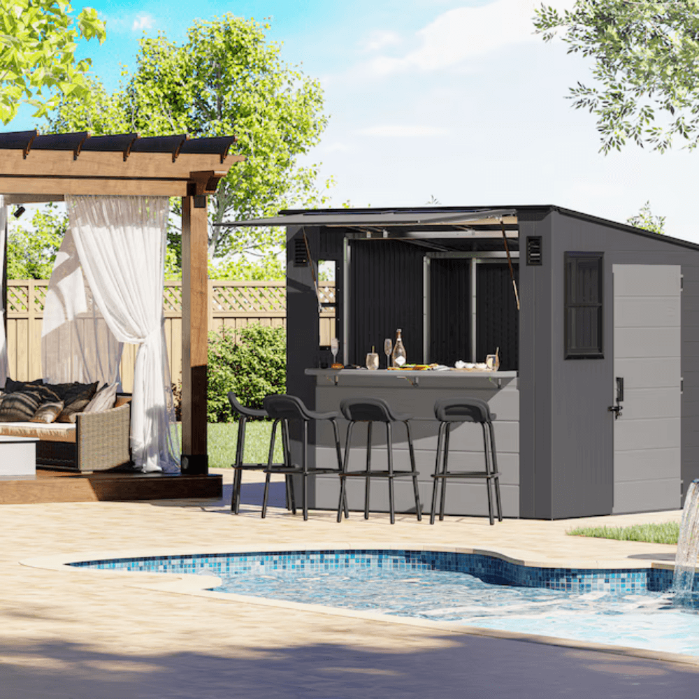 Suncast Cabana Outdoor Storage Shed With Floor 2.4m x 2.1m
