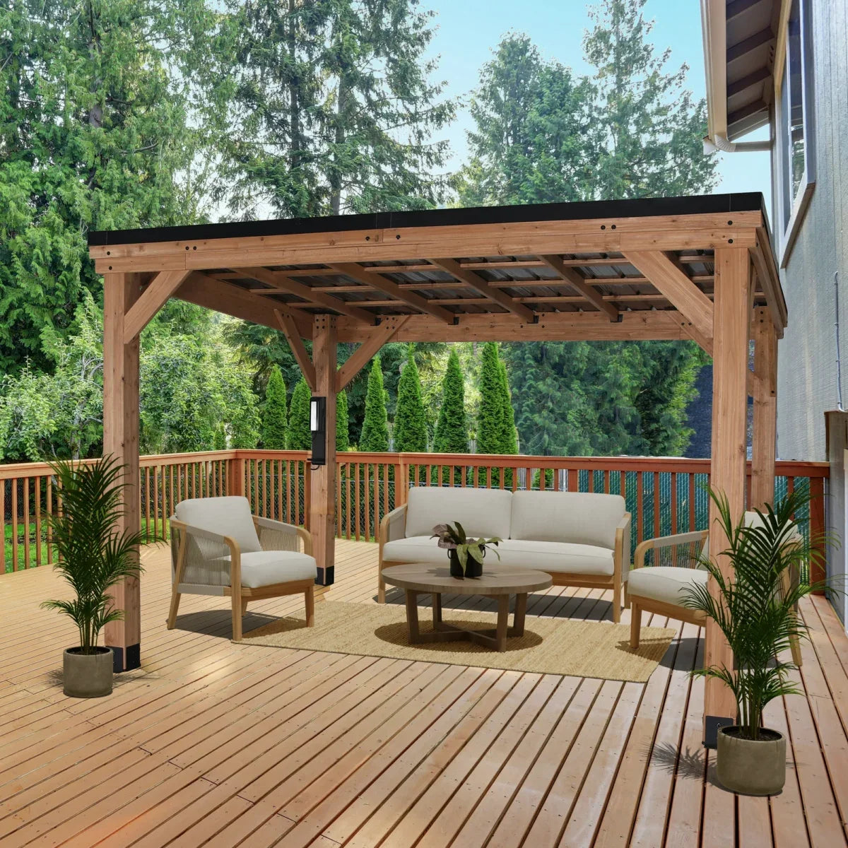 Backyard Discovery Arcadia Wood Gazebo 3.7m x 2.9m