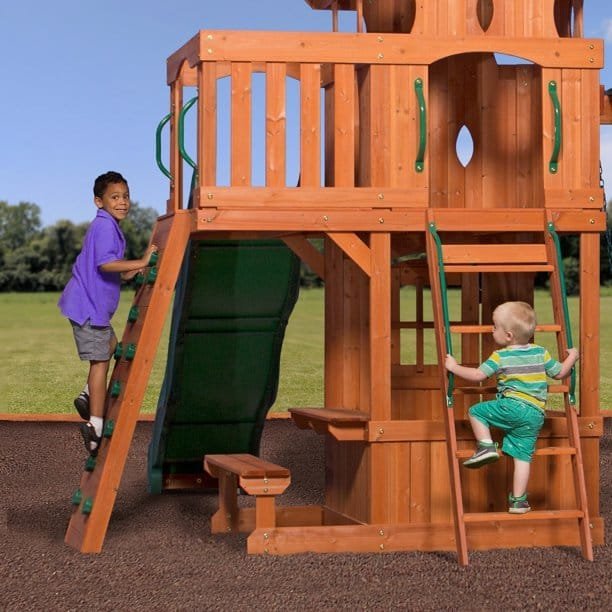 Backyard Discovery Monterey Wooden Swing Set 3m Slide