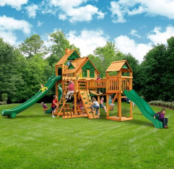 Gorilla Playsets Mountaineer Treehouse Wooden Swing Set