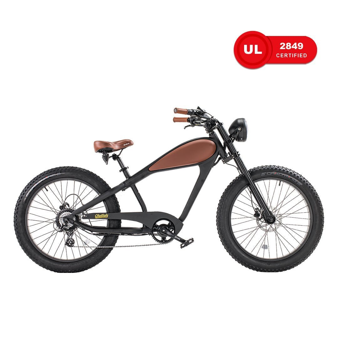 Revi Bikes Cheetah Fat Tire Electric Cruiser Bike 48V 750W