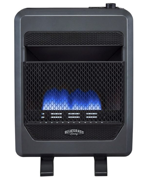 Bluegrass Living B20TPB-BB Vent Free Blue Flame Gas Heater 61.2cm x 46.9cm