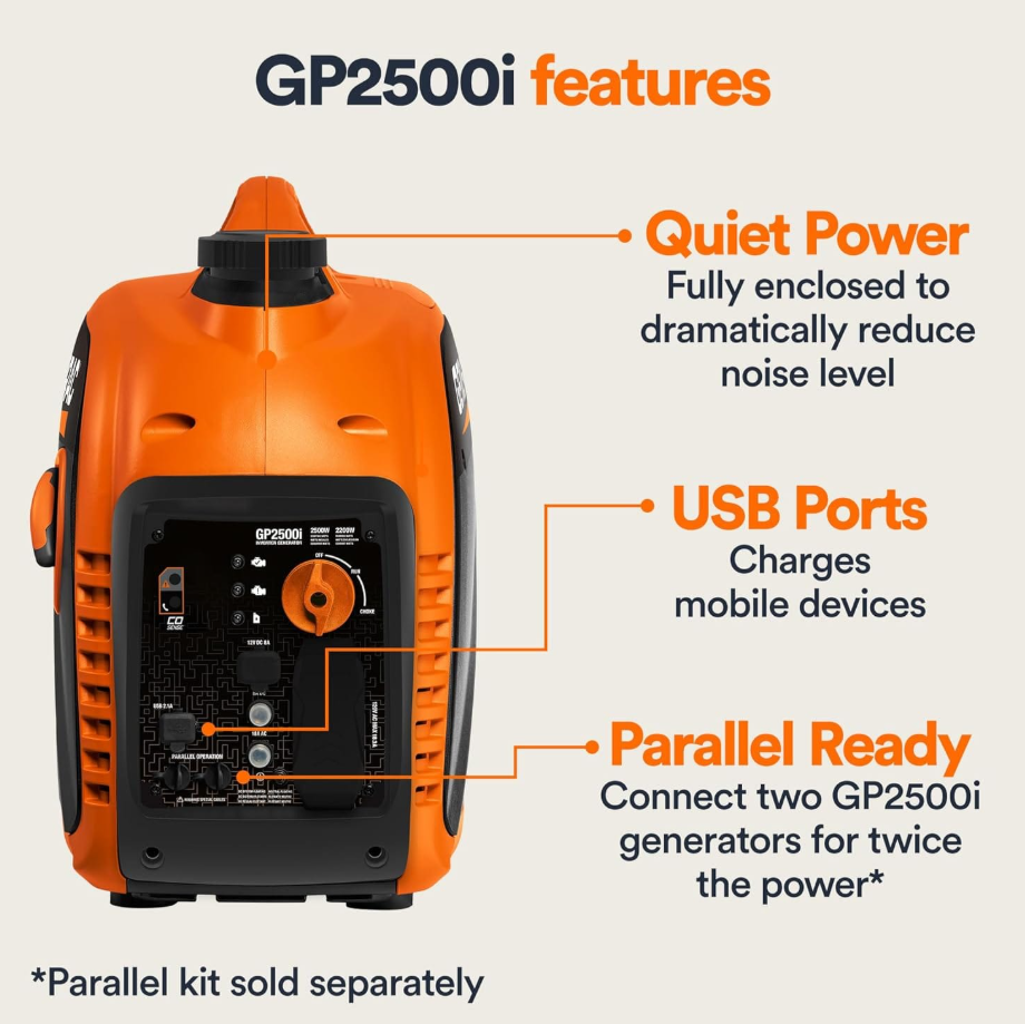 Generac GP2500i-2 Inverter Generator with COSense