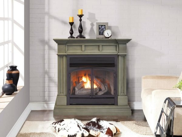 Duluth Forge Dual Fuel Ventless Gas Fireplace Mantel