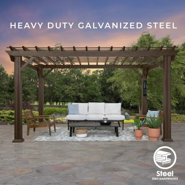 Ashford Traditional Steel Pergola 4.3m x 3.7m