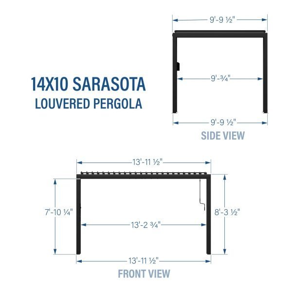 Somerville Pergola Barnwood Stain 4.3m x 3m