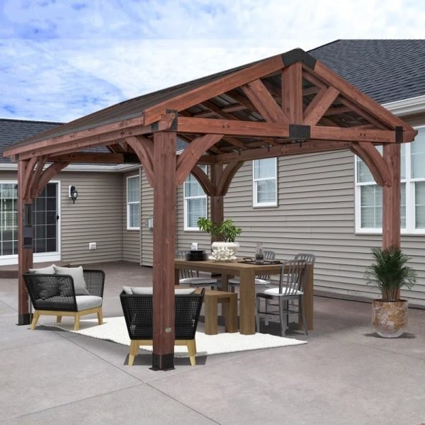Backyard Discovery Arlington 3.7m x 3.7m Wood Gazebo