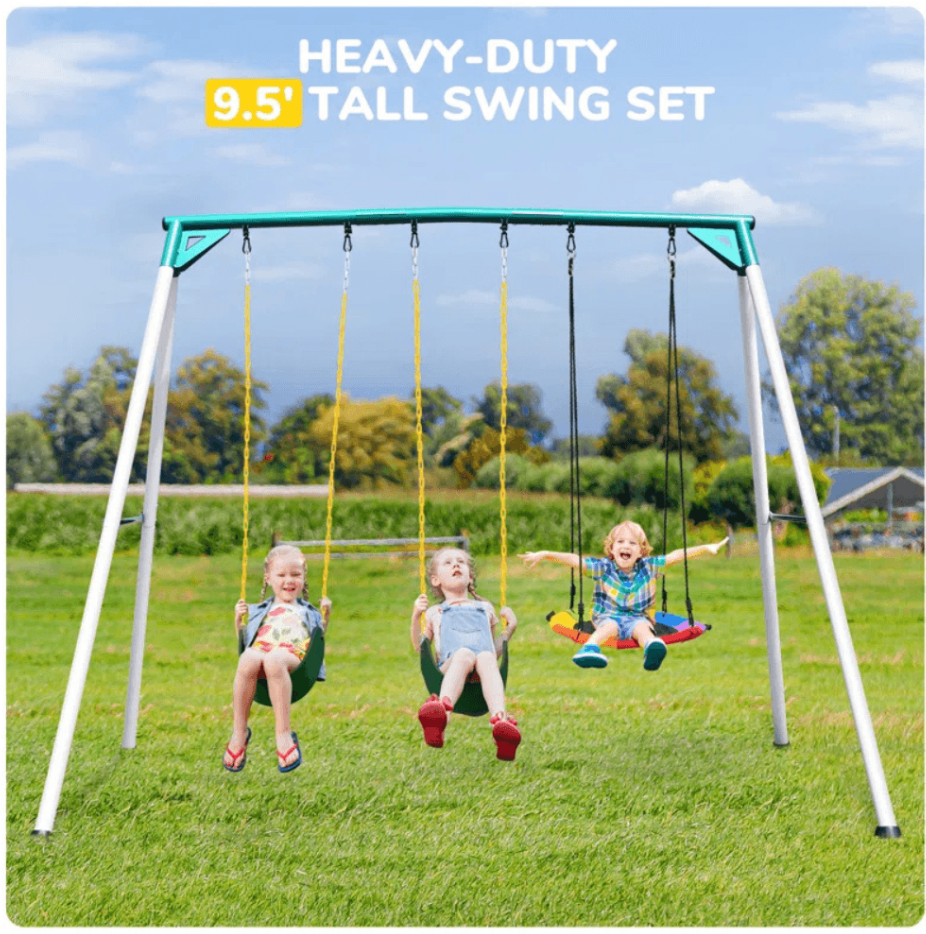 Heavy-Duty Outdoor Porch Swing Set 15437 2.9m