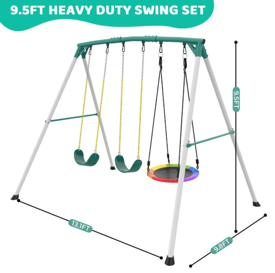 Heavy-Duty Outdoor Porch Swing Set 15437 2.9m