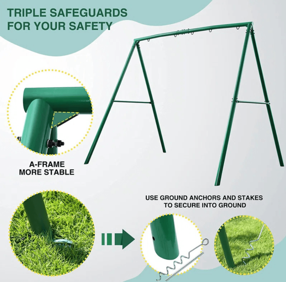Heavy Duty A-Frame Metal Swing Frame 199.6kg