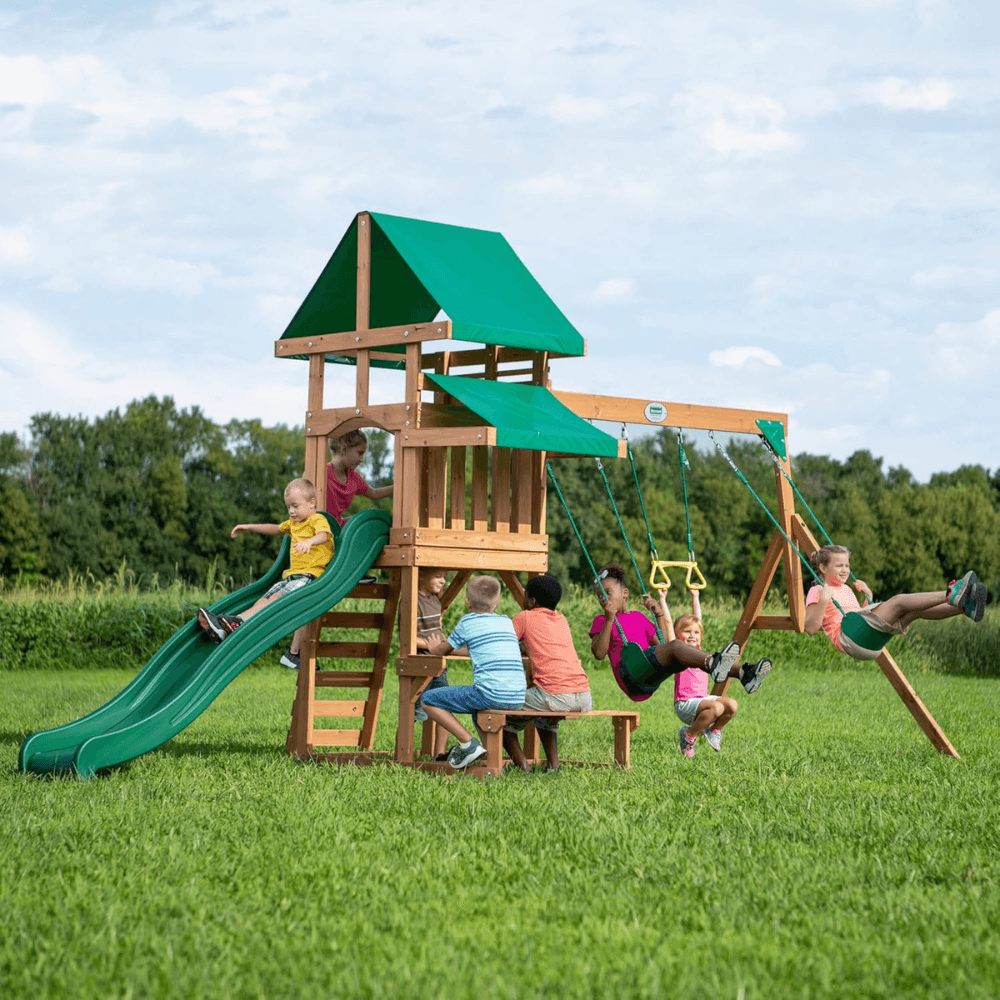 Canyon Creek Wooden Swing Set Playset