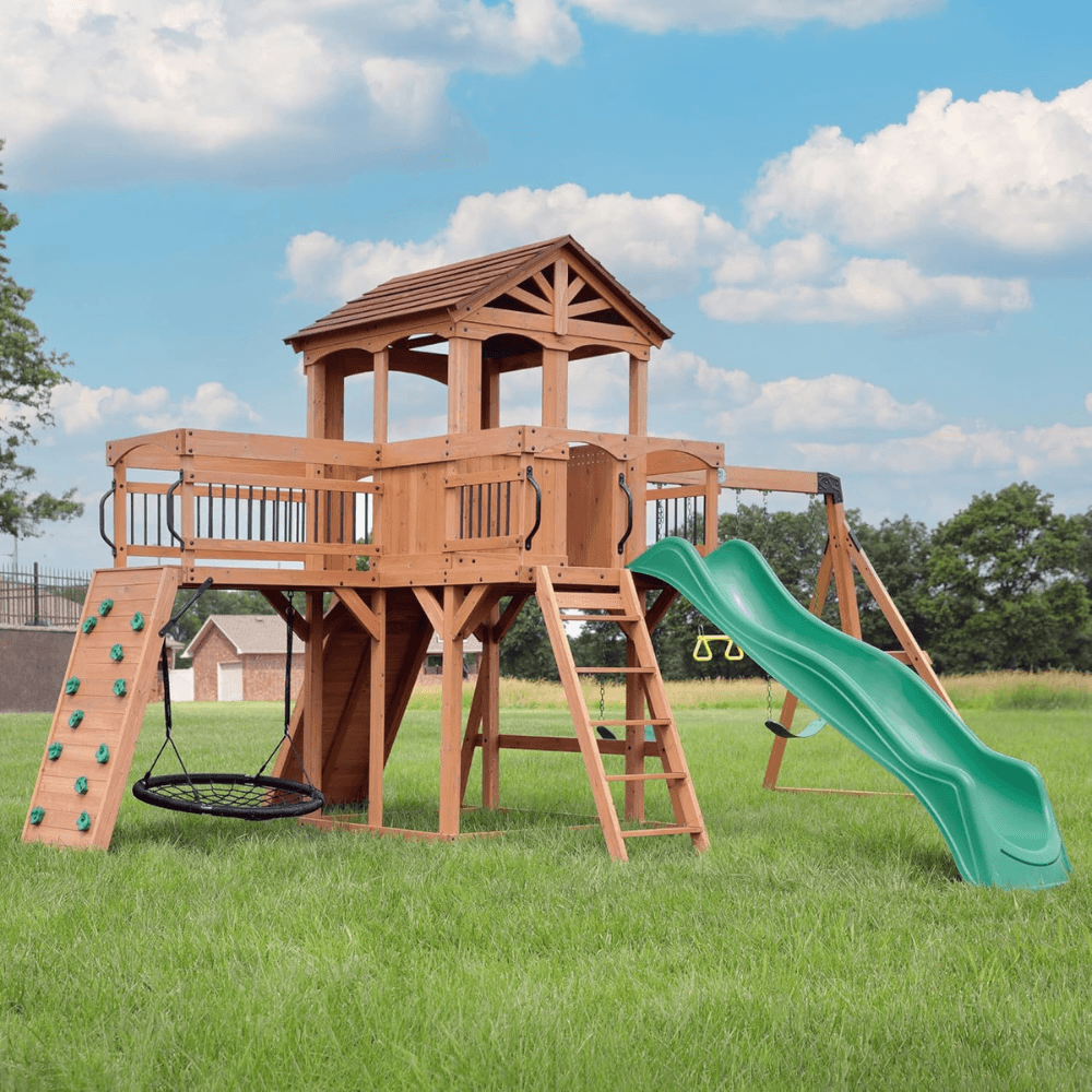 Sterling Point Wooden Outdoor Swing Set Playset
