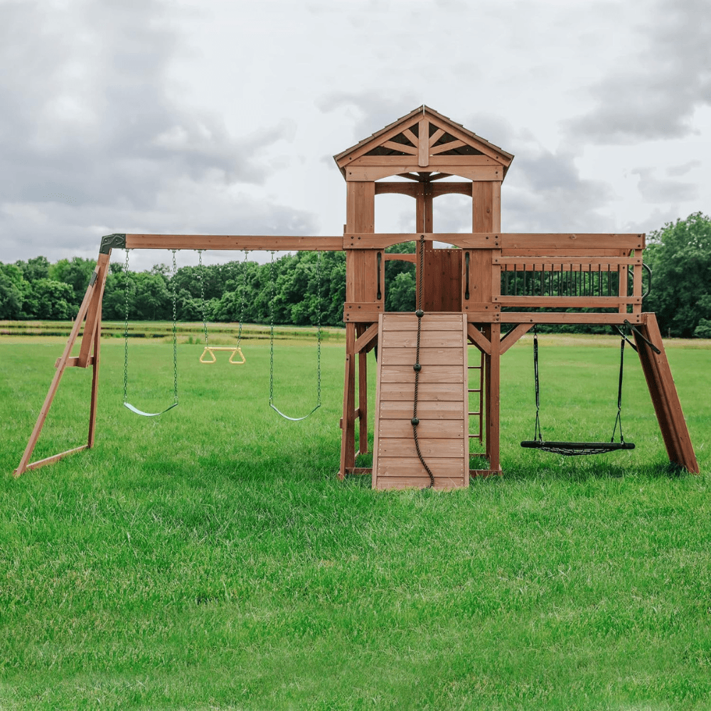Sterling Point Wooden Outdoor Swing Set Playset