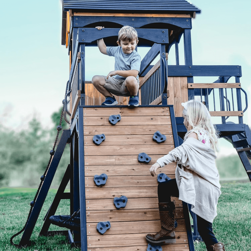 Backyard Discovery Timber Crossing Wooden Swing Set