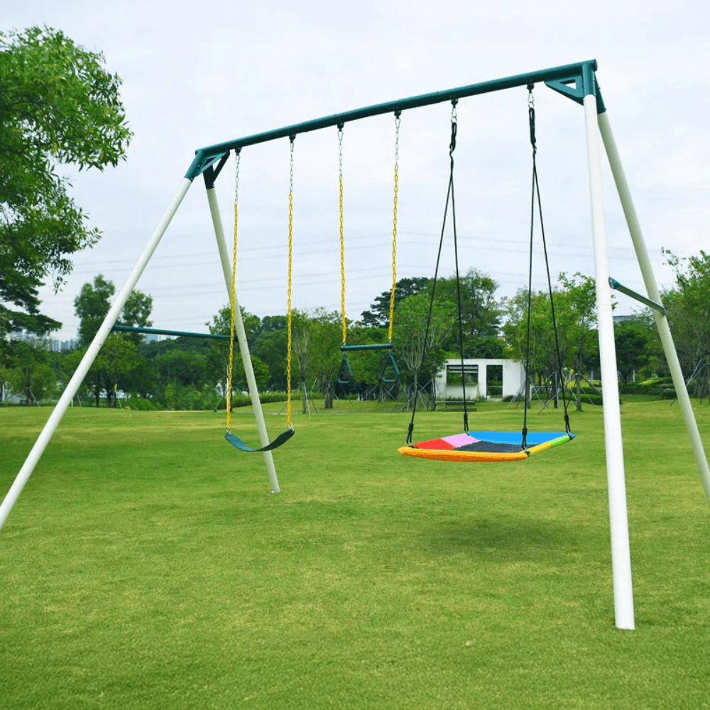 Heavy Duty Metal Swing Set 4m x 3m x 2.9m