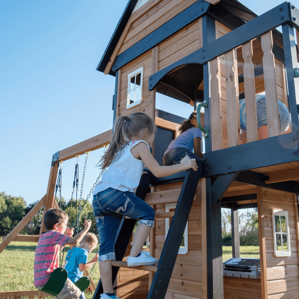 Canyon Creek All Cedar Wooden Swing Set Playset