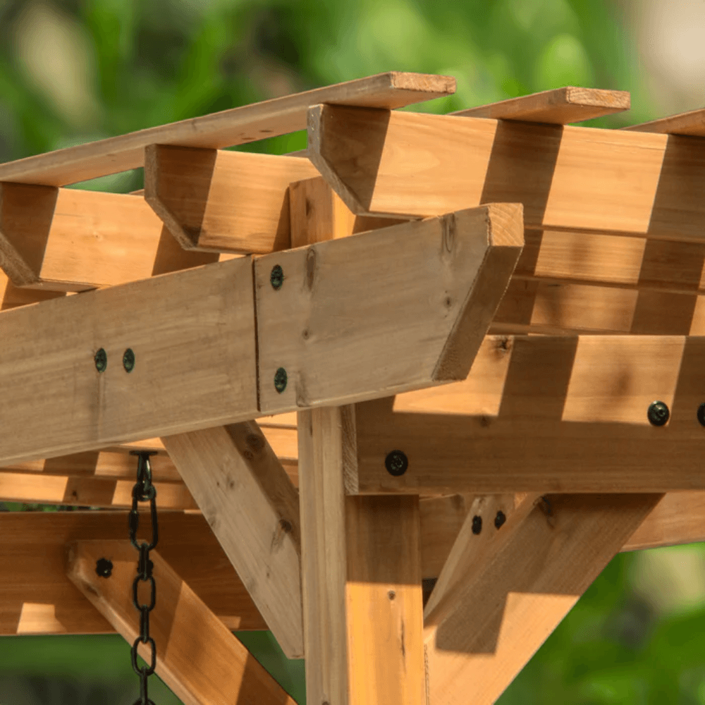 Backyard Discovery Callahan Cedar Wood Pergola Swing Bench