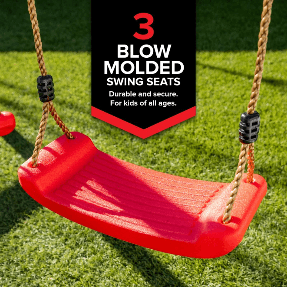 Sportspower Vinyl-Covered Wood Swing Set 2.37m x 1.85m