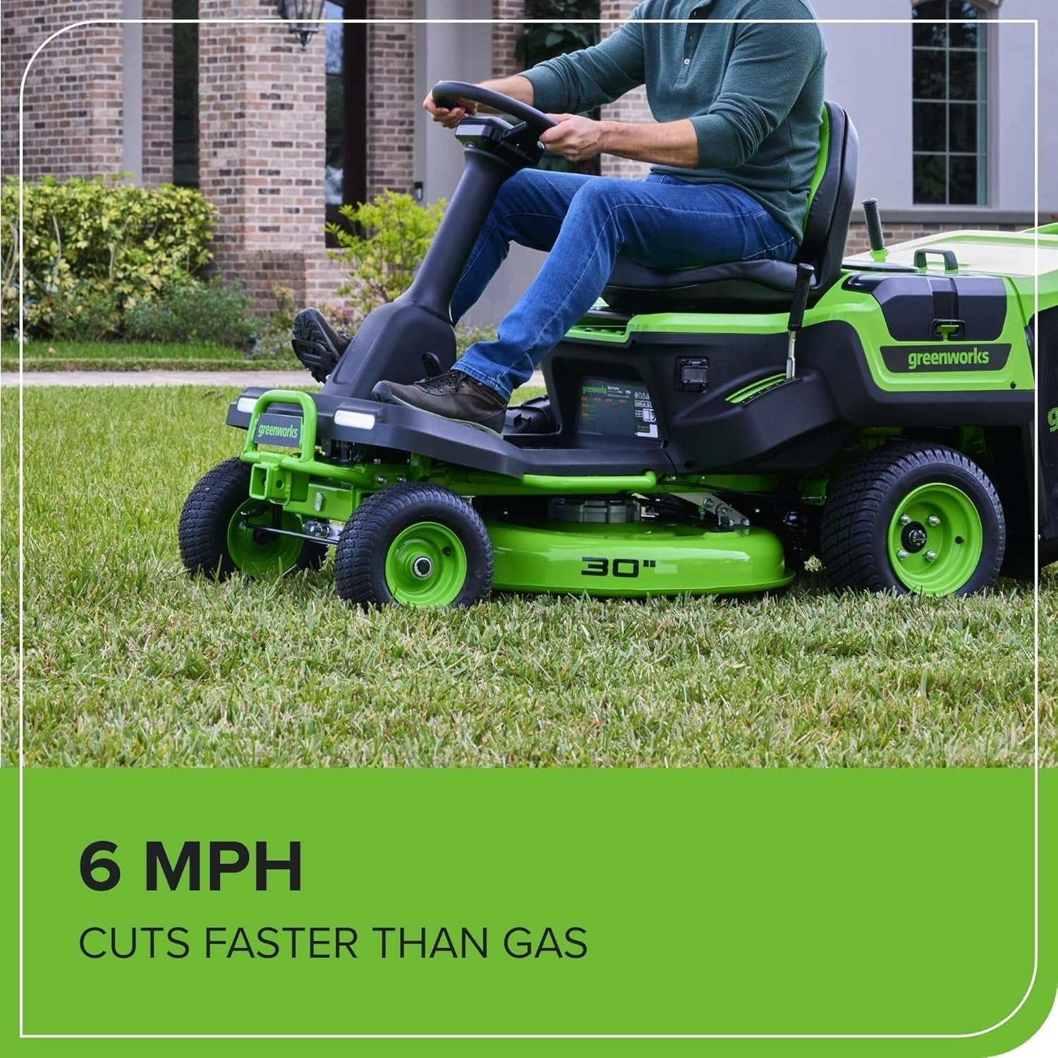 Greenworks 60V 76.2cm CrossoverT Riding Lawn Tractor