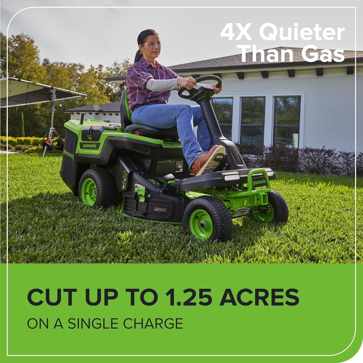 Greenworks 60V 76.2cm CrossoverT Riding Lawn Tractor