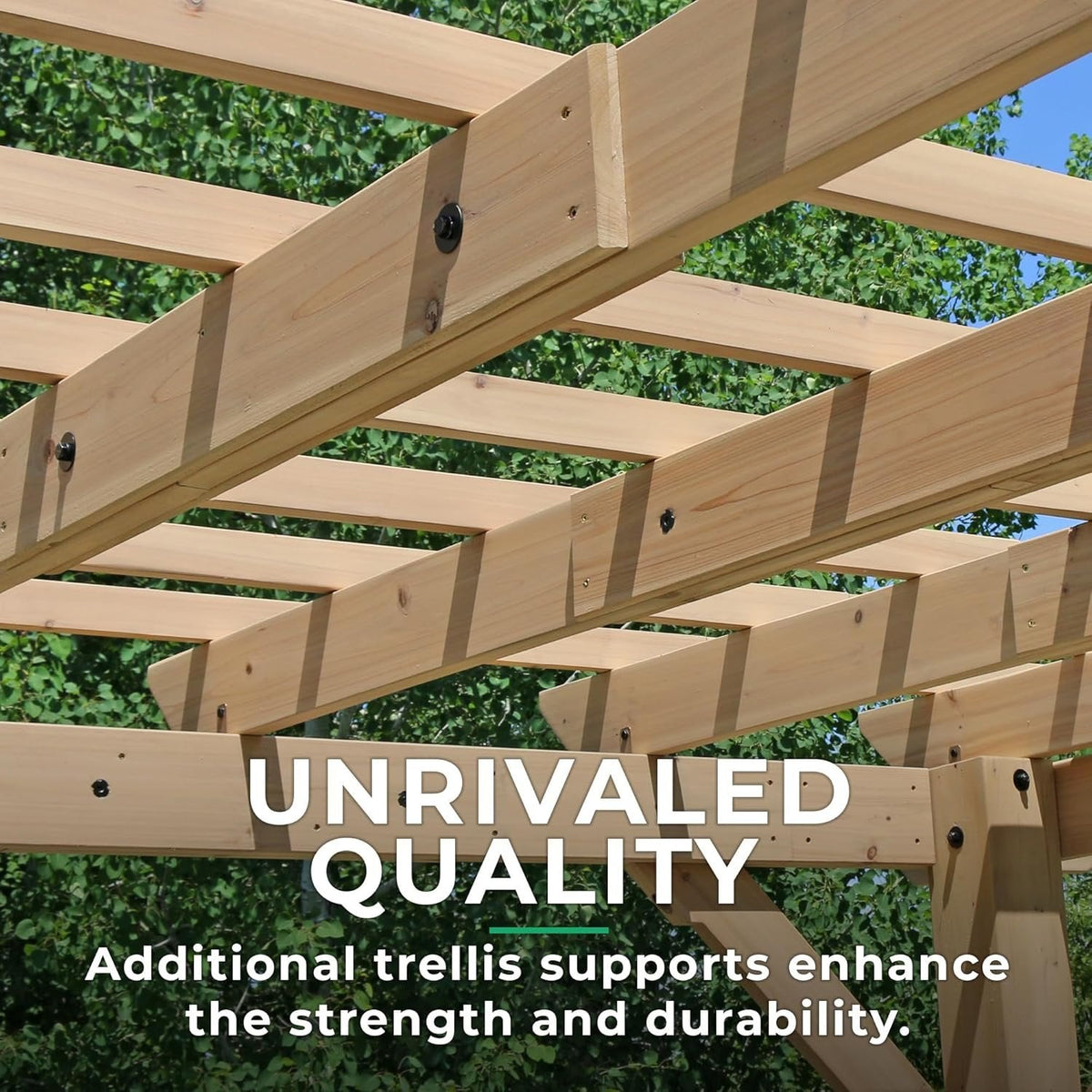 Yardistry Meridian Cedar Wood Pergola 3m x 6.7m