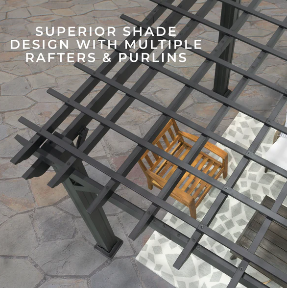 Backyard Discovery Stratford 4.3m x 3m Traditional Steel Pergola