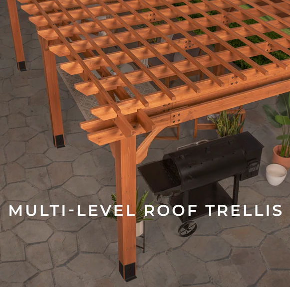 Backyard Discovery Beaumont Cedar Wood Pergola 6.1m x 3.66m