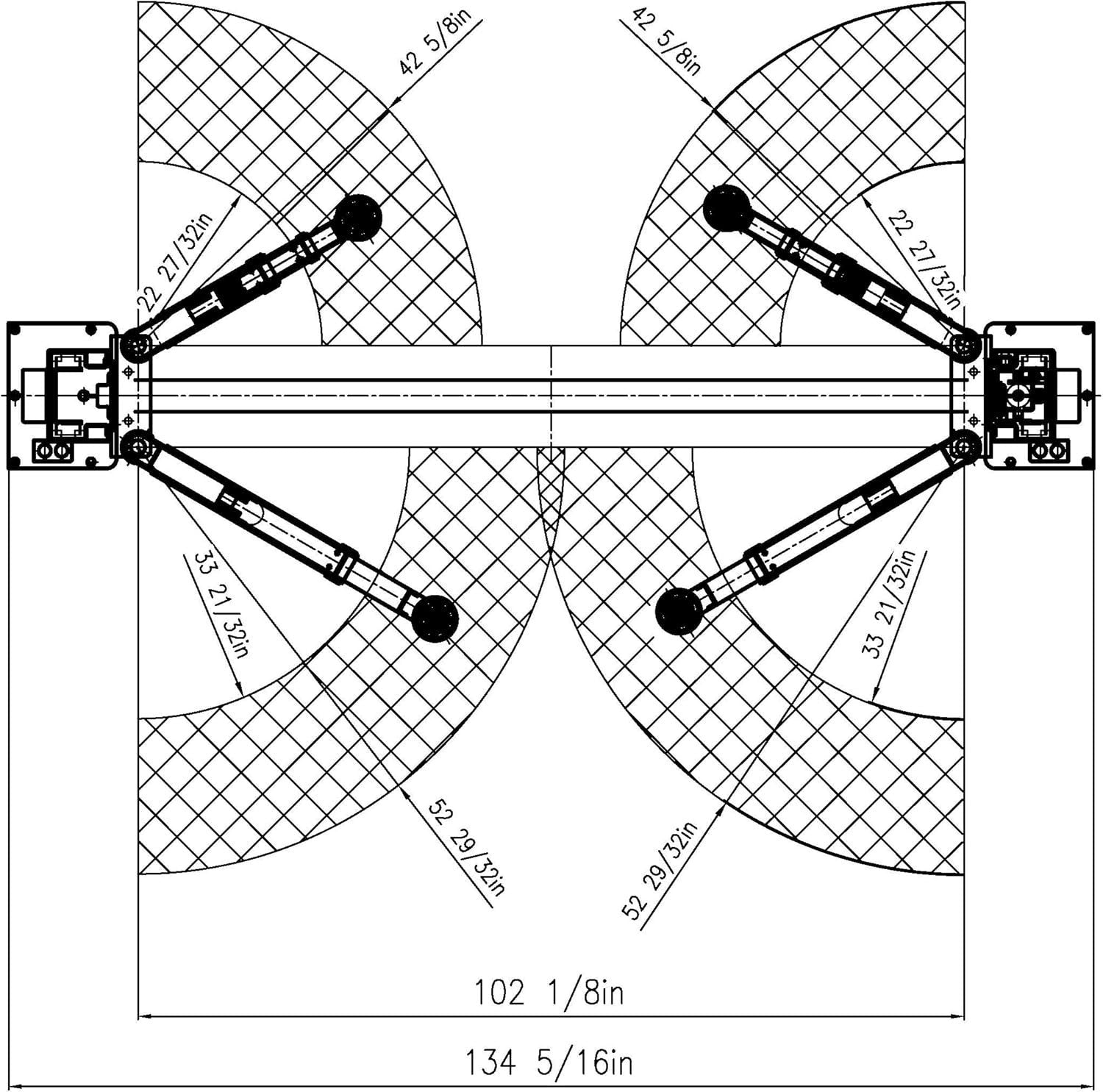 APlusLift HW-10KOH-A Two Post Car Lift 3.64m x 3.41m